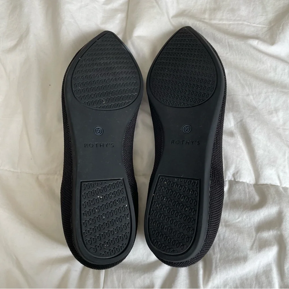 Rothy’s The Point Black Flats Women’s Size 8.5 - Picture 8 of 10